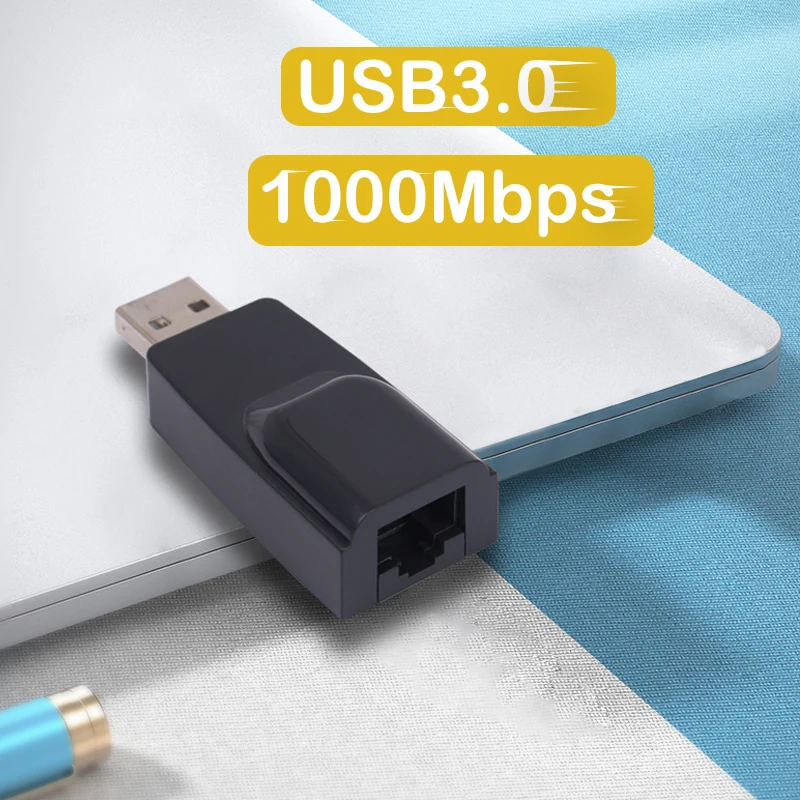 Tarjeta de red portátil USB a Ethernet Gigabit 1G, adaptador RJ45 de 1000Mbps, sin unidad RTL-8153, portátil, PC de escritorio