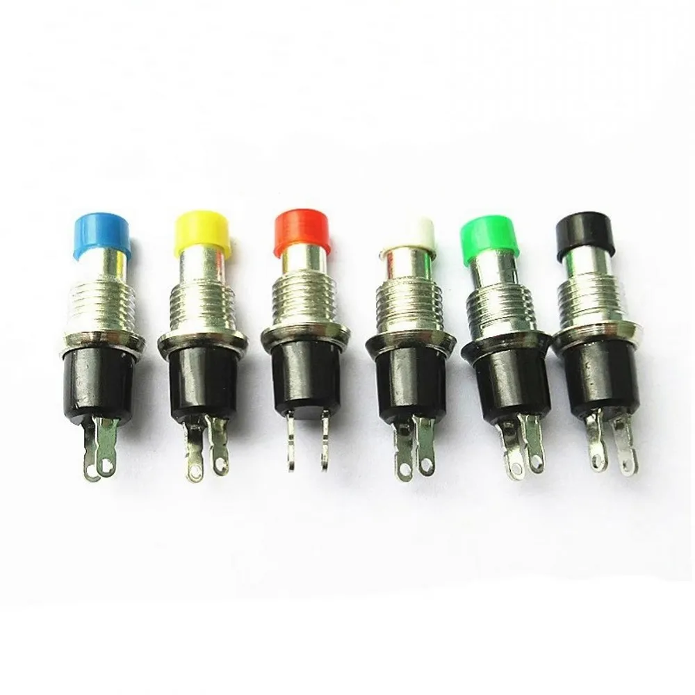 100 pcs 7mm, Mini runder momentaner Druckknopf schalter drücken Sie den Selbst rück stell schalter, normaler weise offen 1no, normaler weise geschlossen 1nc, Mikrosc halter – Detail 3