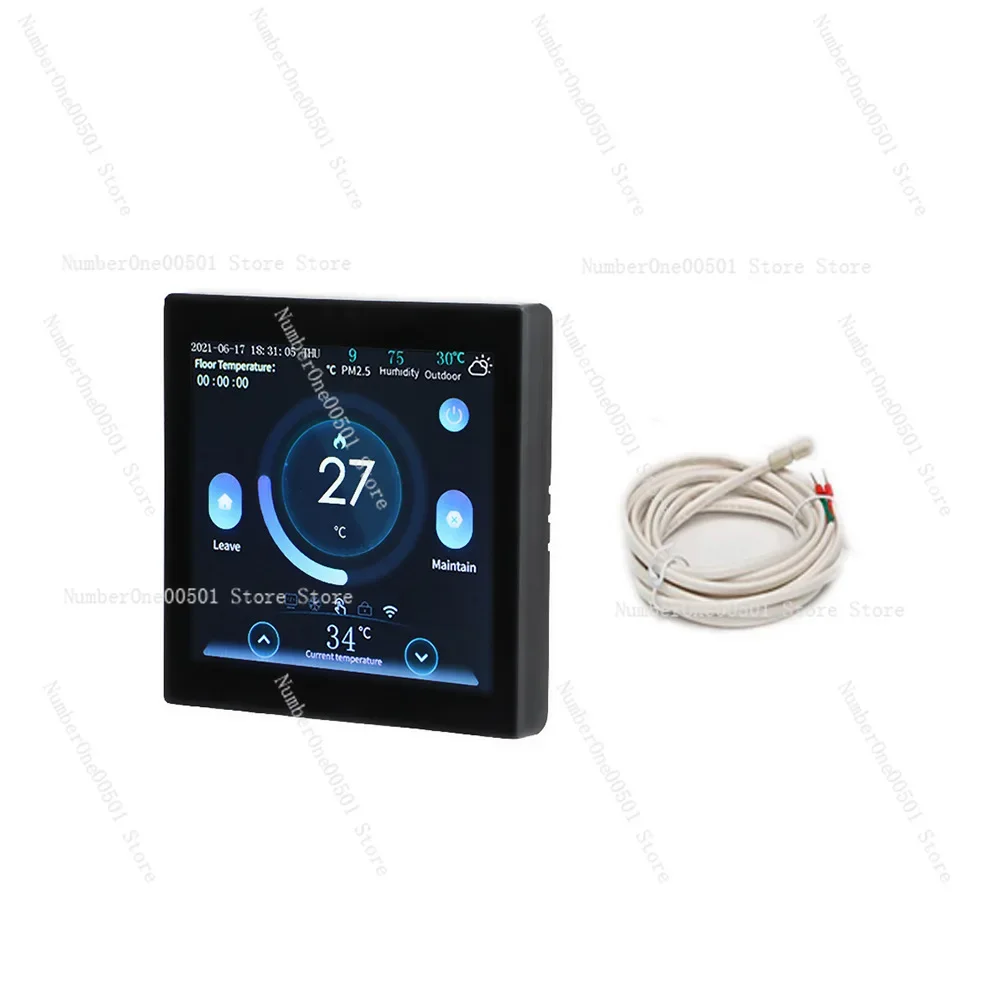 Color Screen Thermostat Dual Control For Electric Floor Heating Gas Boiler Programmable Temperature Controller Six Languages-095