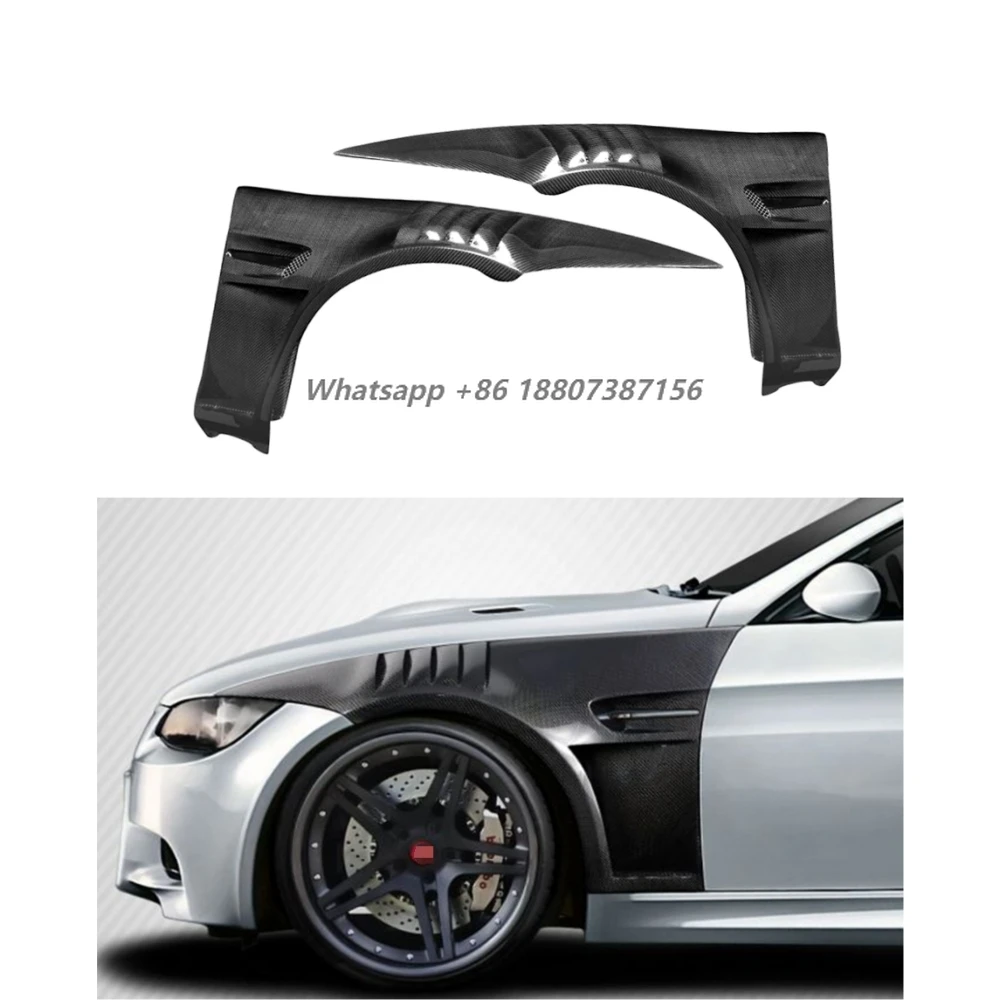 

Накладки на передний бампер из настоящего карбона в стиле MBJ для BMW 3 серии E92 LCI 2008-2013, накладки на крылья E92