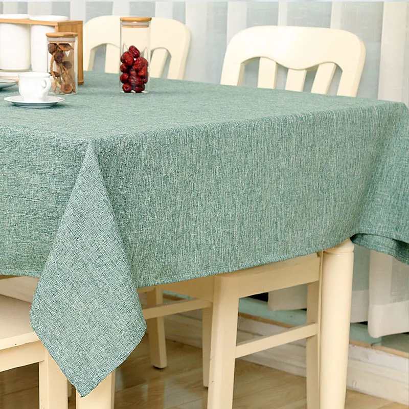 Modern Simple Pure Color Chinese Style Dustproof Non-slip Wear-resistant Meeting Room Coffee Table Dining Table Linen Tablecloth