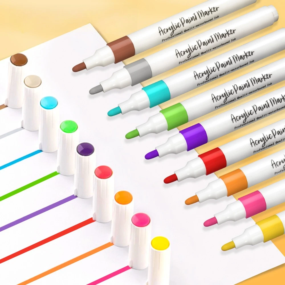

24-120 Colors Art Markers Quick-Drying Waterproof For Painting Wood Glass DIY CD Paper Kids gift Art Stationery School Supplies.