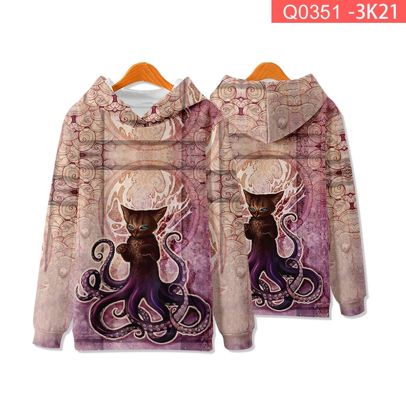 octopus Hoodie Women Men Harajuku Sweatshirt Streetwear Hip Hop Pullover Hooded Jackets Male Tracksuit