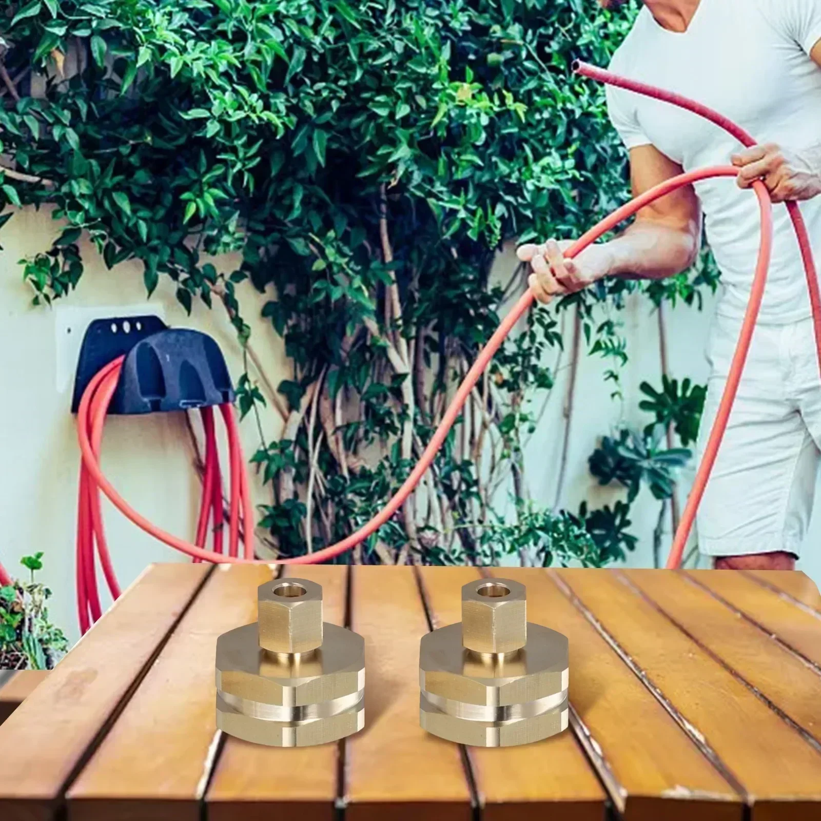 

3 4 To 1 4 Adapter 5*5*5cm Brass Garden Hose Adapter Quick Connect Fittings Versatile Compatibility Compact Design