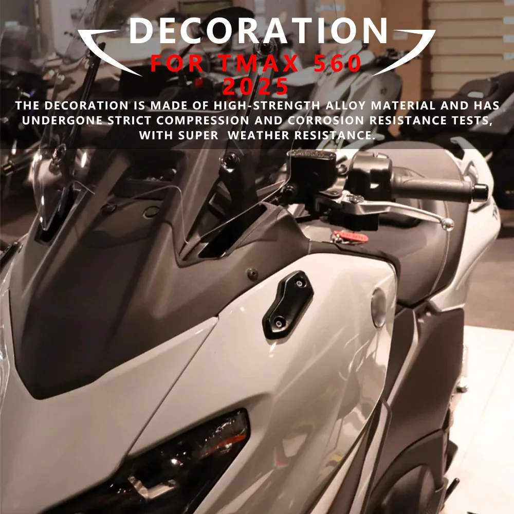 

MTKRACING For YAMAHA TMAX 560 2025 Motorcycle Mirror Hole Cover Mirror Hole Cover Rear View Mirror Cover Base Cap Black