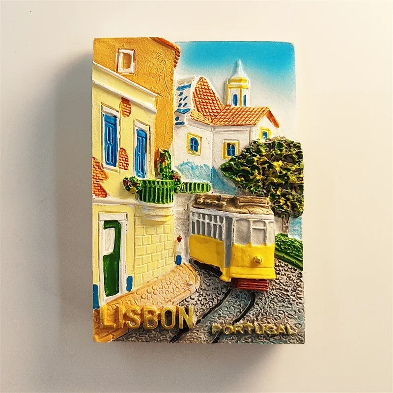 Magnetic Fridge Stickers for Home Decor, Travel Souvenirs, Portugal Capital, Lisbon, Geography Indications, Collectible Gifts