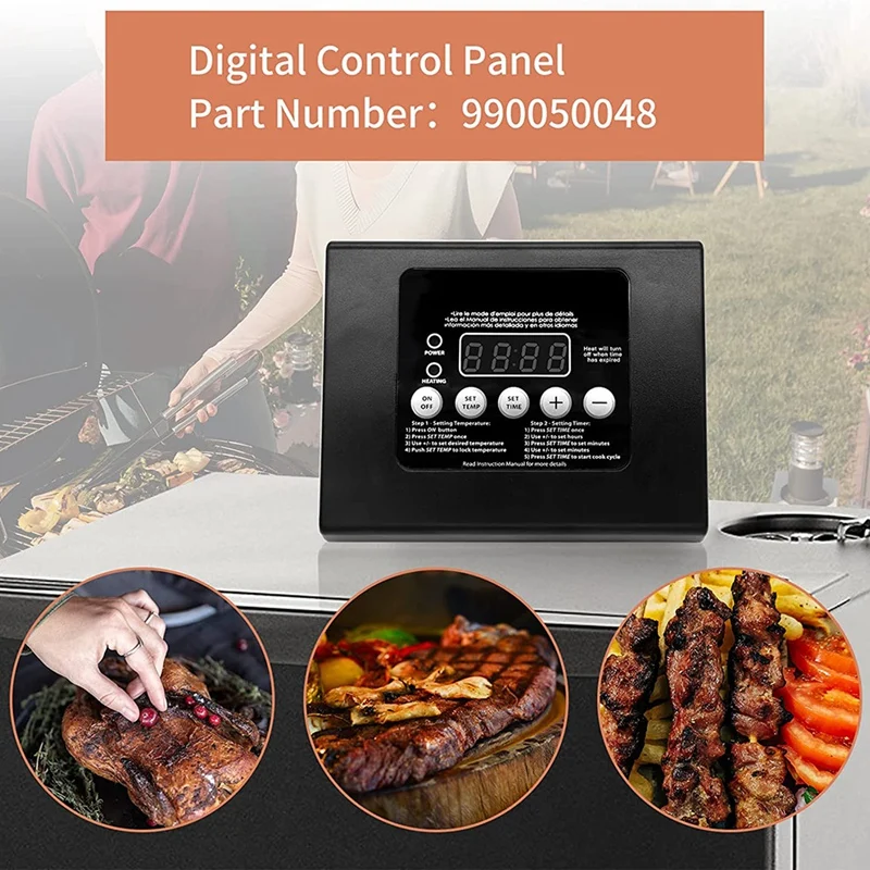 990050048 Digital Control Panel Smoker Grill Compatible With Masterbuilt ESQ30B, ESQ30S, 20070106 120V