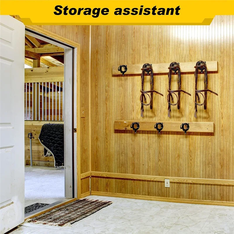 

ABVJ-3 Counts Horse Bridle Rack Horse Tack Storage Halter Hanger For Horse Barn Supplies