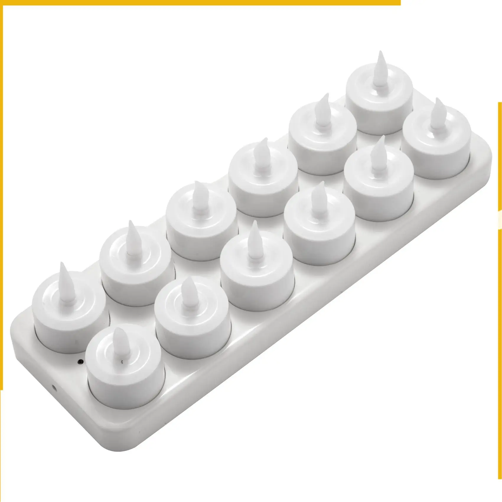 

A92P Rechargeable LED Electric Candles, Flameless Flickering Tea Lights, Decorations For Christmas,Set Of 36,White US Plug