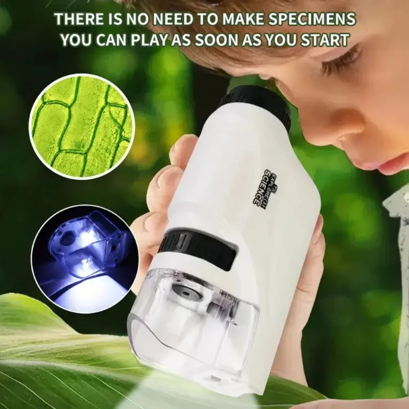 Internet Celebrity Children Portable Microscope Toys Handheld Mini Primary and Secondary Students Outdoor Experiment Equipment
