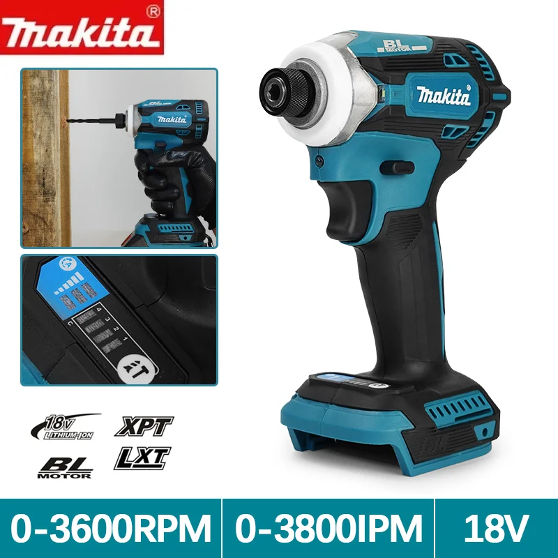 Makita DTD171 Controlador de impacto sin escobillas Destornillador recargable Taladros Herramientas eléctricas inalámbricas Unidad de herramientas desnudas con motor BL de 18 V