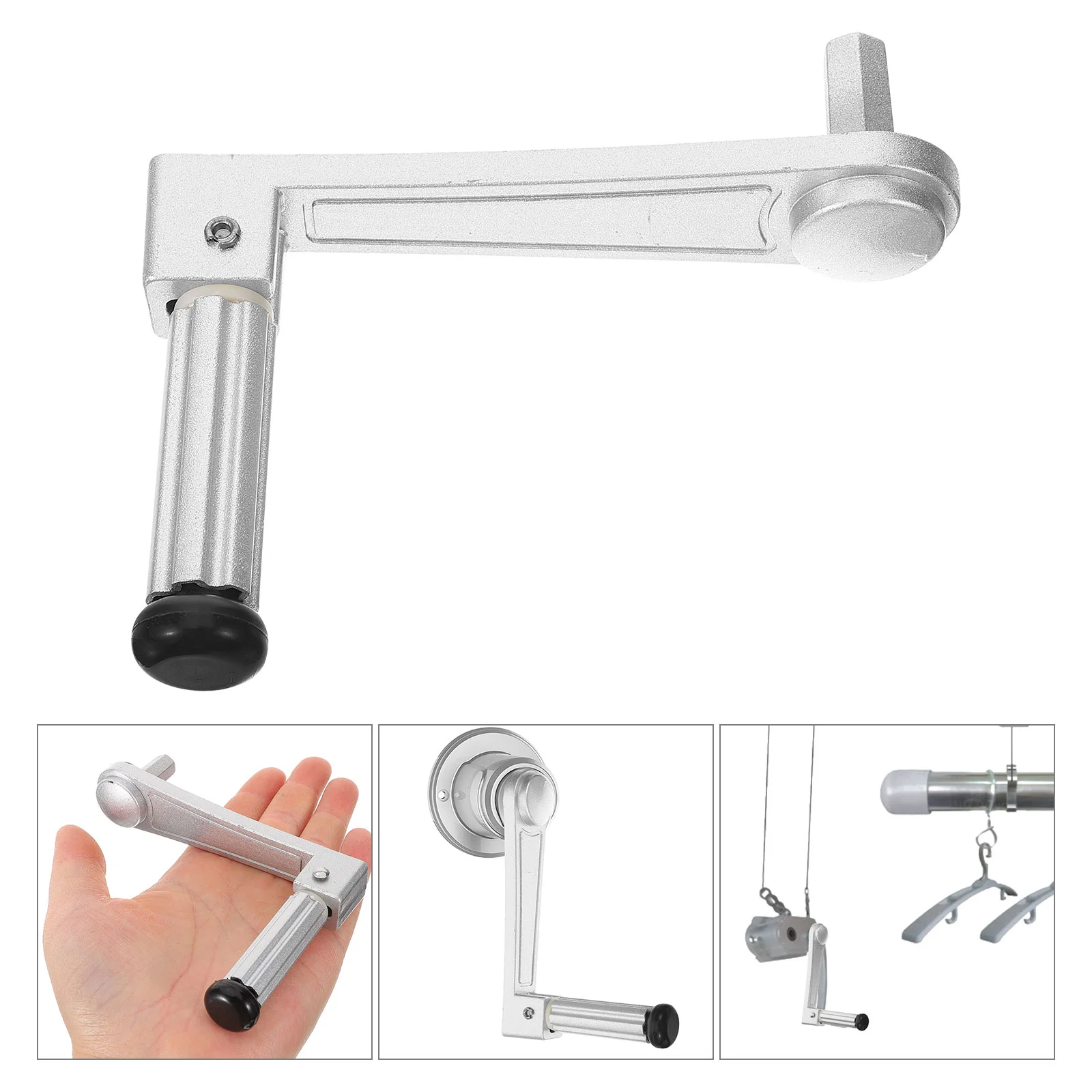 

Clothes Rack Accessories Metal Hand Cranks Hangers Part Lift Handle Drying Manual Parts Supplies Plastic