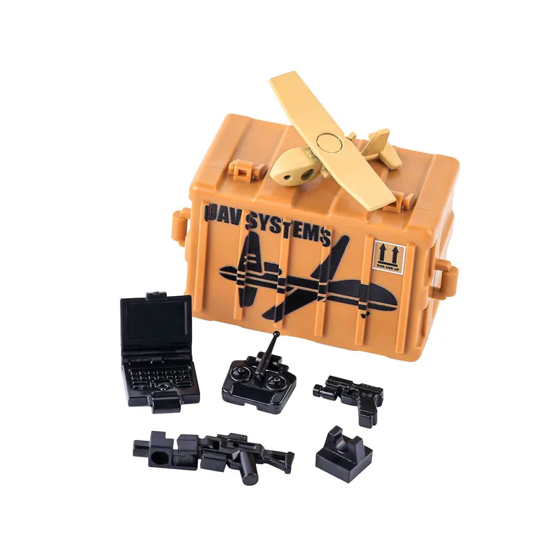 WW2 Russian Soldier Figures Military Weapon Case Printed Building Blocks Army Special Forces Gun Drone MOC Model Bricks Kids Toy