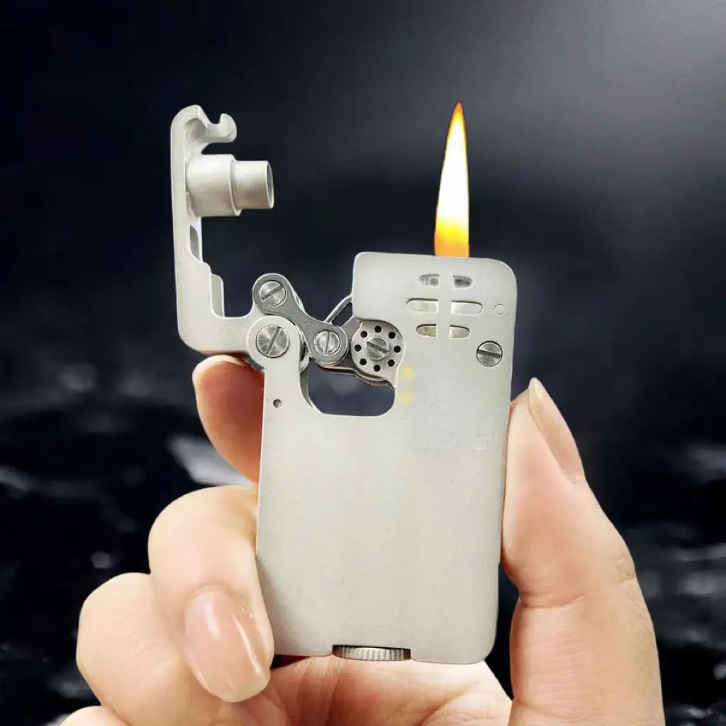 Original Stainless Steel Mechanical Kerosene Automatic Personalized Ejection Gasoline Oil Cigarette Lighter