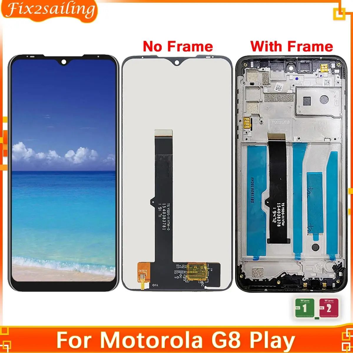 LCD For Motorola Moto G8 Play XT2015 Display Touch Screen Sensor Panel Digiziter Assembly Replacement Parts 100% Tested