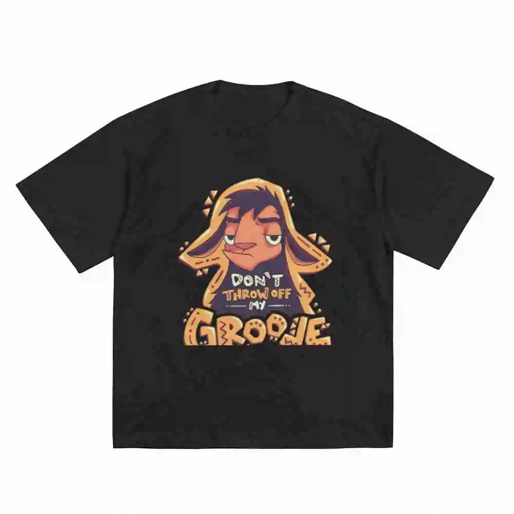 Don't Throw Off My Groove Llama Kuzco Cartoon Emperor Alpaca Short Sleeve Tee 100% Cotton T-Shirt