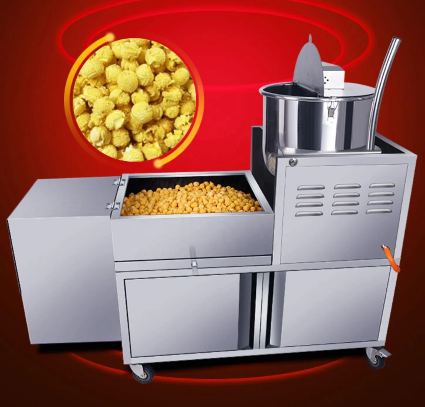 automatic commercial gas popcorn machine  ball shape popcorn cooker popcorn maker Popular hot sale 2021