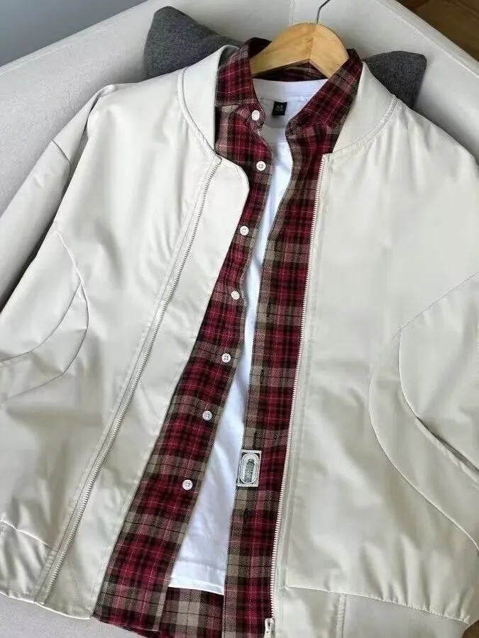 

Весенне-осенняя новинка, мужская куртка с воротником-стойкой, тонкая легкая бейсбольная повседневная верхняя одежда, ветрозащитная верхняя одежда для пилота