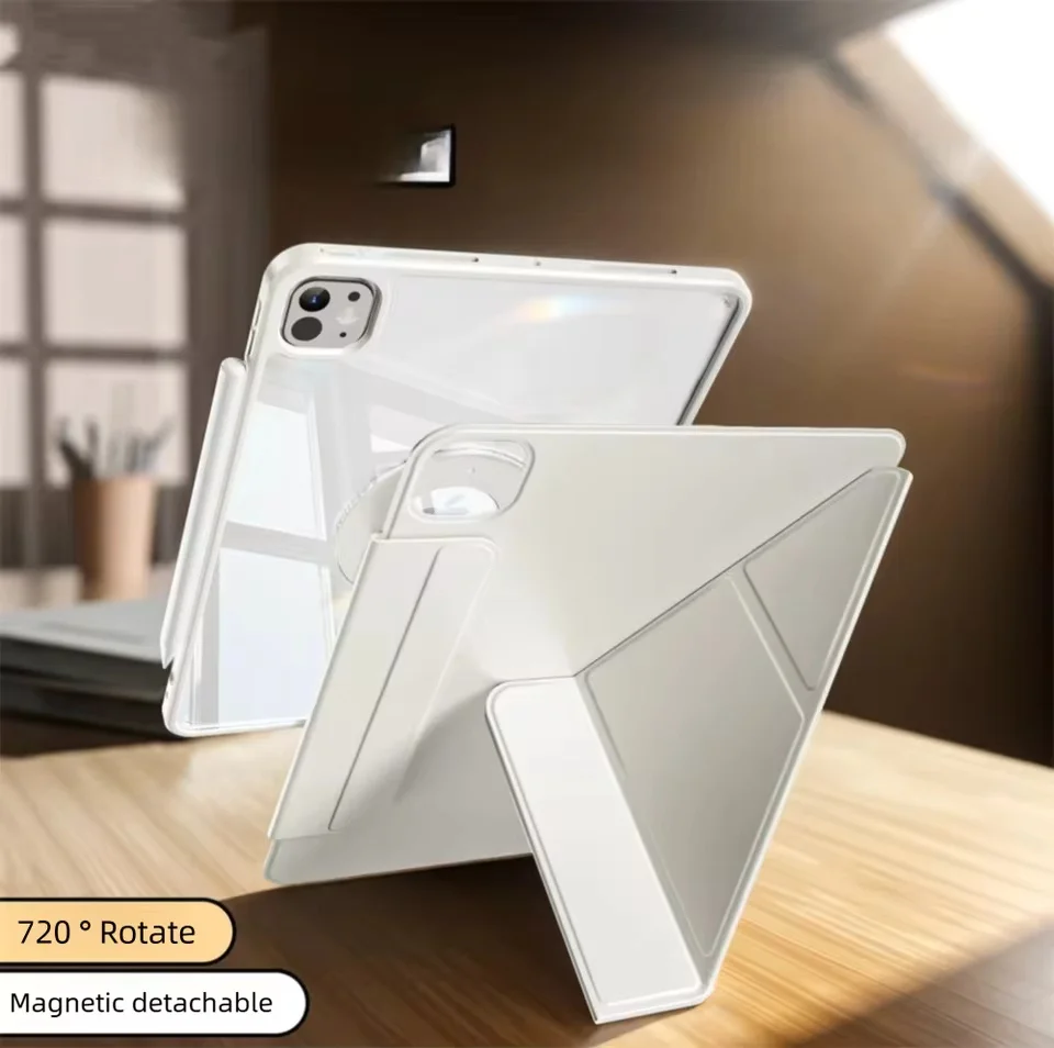 

Magnetic detachable rotating stand protective case or iPad Pro 13 11 12.9 Air 13 M4 M3 2025 Mini 8 Supports 360-degree rotation