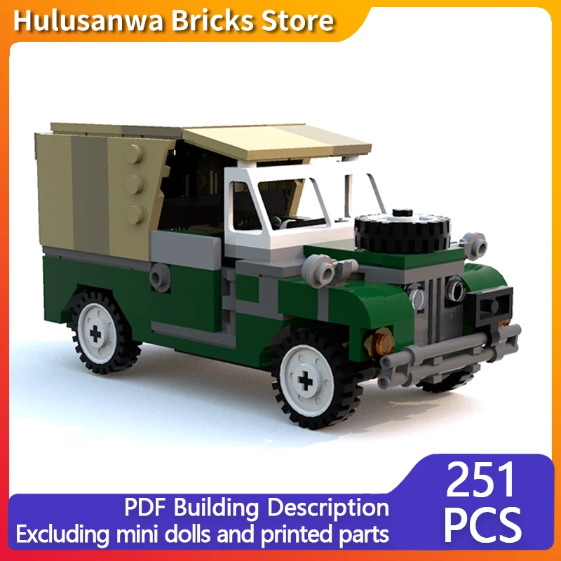 Defender Series 1 Off-Road Vehicle Model MOC Building Bricks War Equipment Modular Technology Gifts Assemble Children Toys Suit