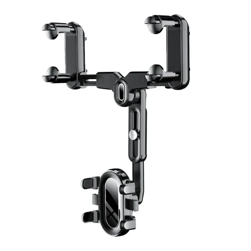 حامل هاتف مرآة الرؤية الخلفية للسيارة - حامل ملاحة GPS قابل للطي، دعم الخلية المتنقلة