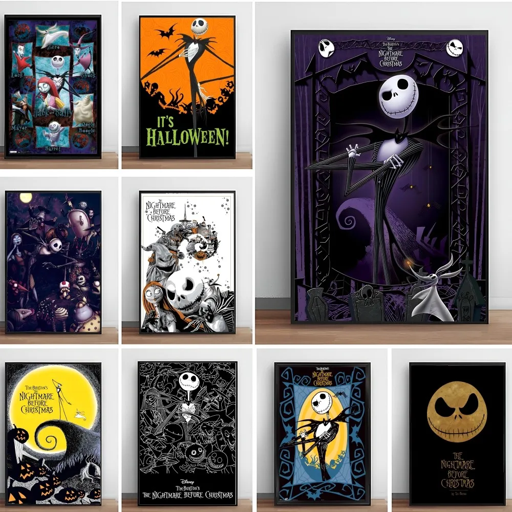 Anime T-The Nightmare Before Christmas Poster Paper Print Home Living Room Bedroom Entrance Bar Cafe Art Painting Decoration