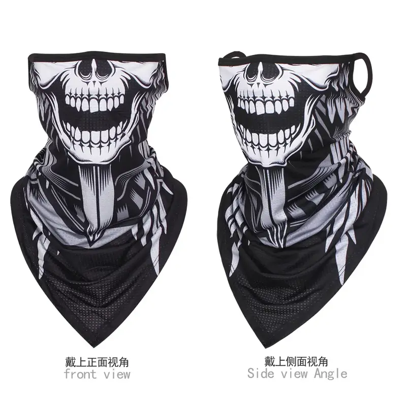 Multi-function Motorcycle Face Scarf Skull Masks Cycling Neck Gaiter Cover Mesh Tube Sport Sunscreen Men Women Bandana Balaclava - Image 15