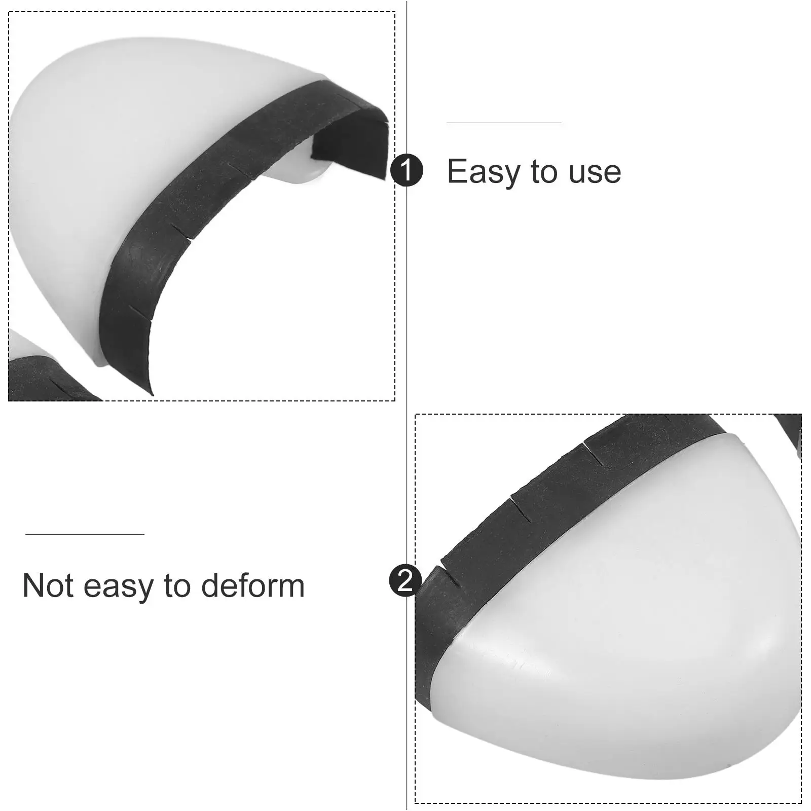 4 Pcs Safety Toe Caps Inserts Plastic Shoe Accessories White Work Boots Guard Lightweight Comfortable Compliant Standards