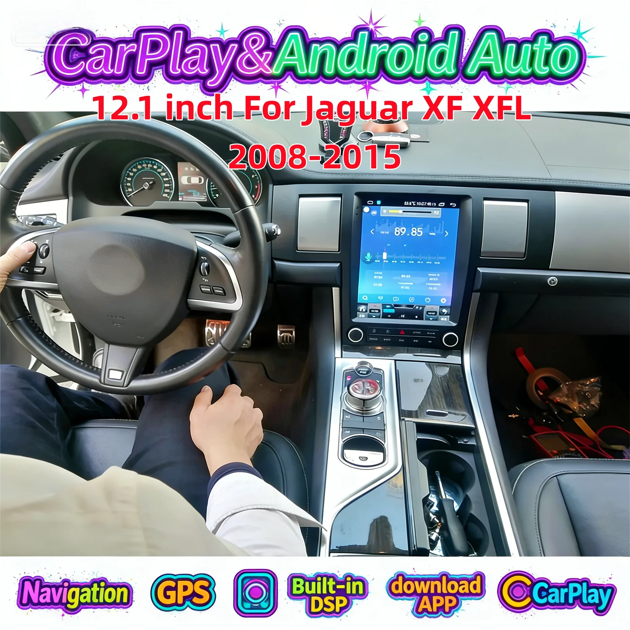 Multimedia Android BT 5.0 Player For Jaguar XF XFL 2008-2015 Wireless Carplay GPS Navigation Auto Headunit DSP Stereo 4G LHD RHD