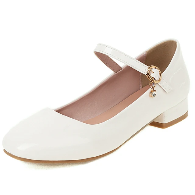 White Mary Jane Shoes Low Heel Women White Mary Jane Shoes Elegant Heels Shoes Aliexpress