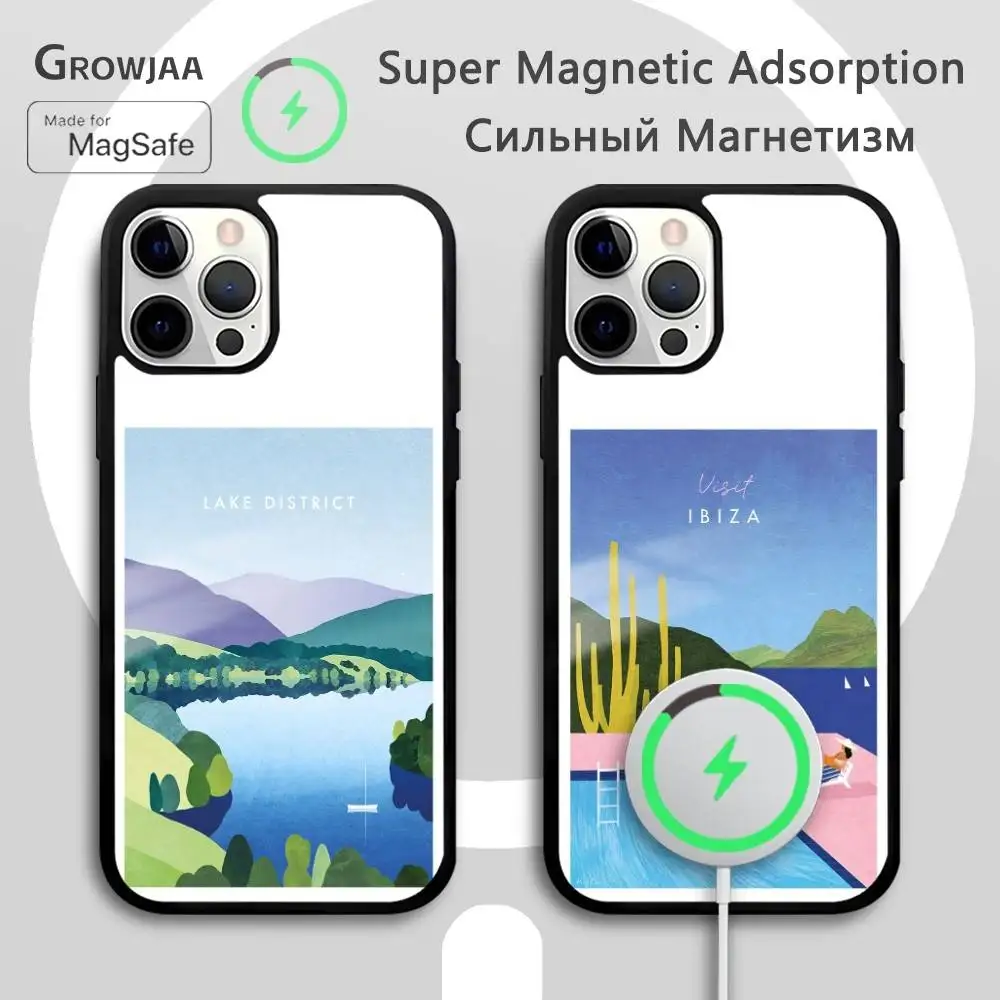

Fashion Simple Henry Rivers Art Phone Case For IPhone 16 15 14 13 12 11 Pro Max Plus Mini Magsafe Mirror Wireless Magnetic Funda
