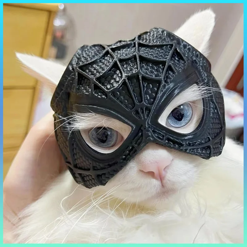 Spider Man Cat Cool Man Mask Cute Superhero Toy Pet Mask Dog Personality Cartoon Fashion Accessories Headdress Gift Animation