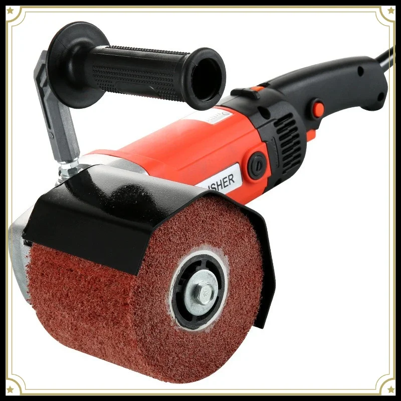 Electric Metal Wire Drawing Machine 1400W Portable Polishing Machine for Wooden Stainless Steel Polishing with Grinding