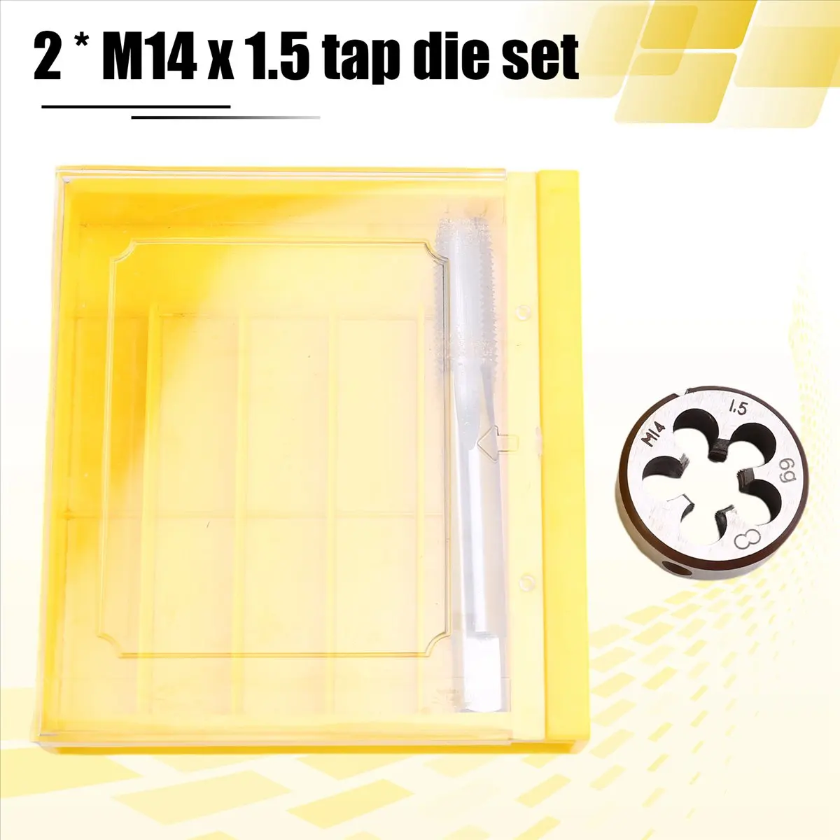 【POPULAR PICK】2Pcs M14x1.5 Tap Die Set High Speed Steel Tap Die Sleeve Used for Machine Tool Internal and External Thread Tappin