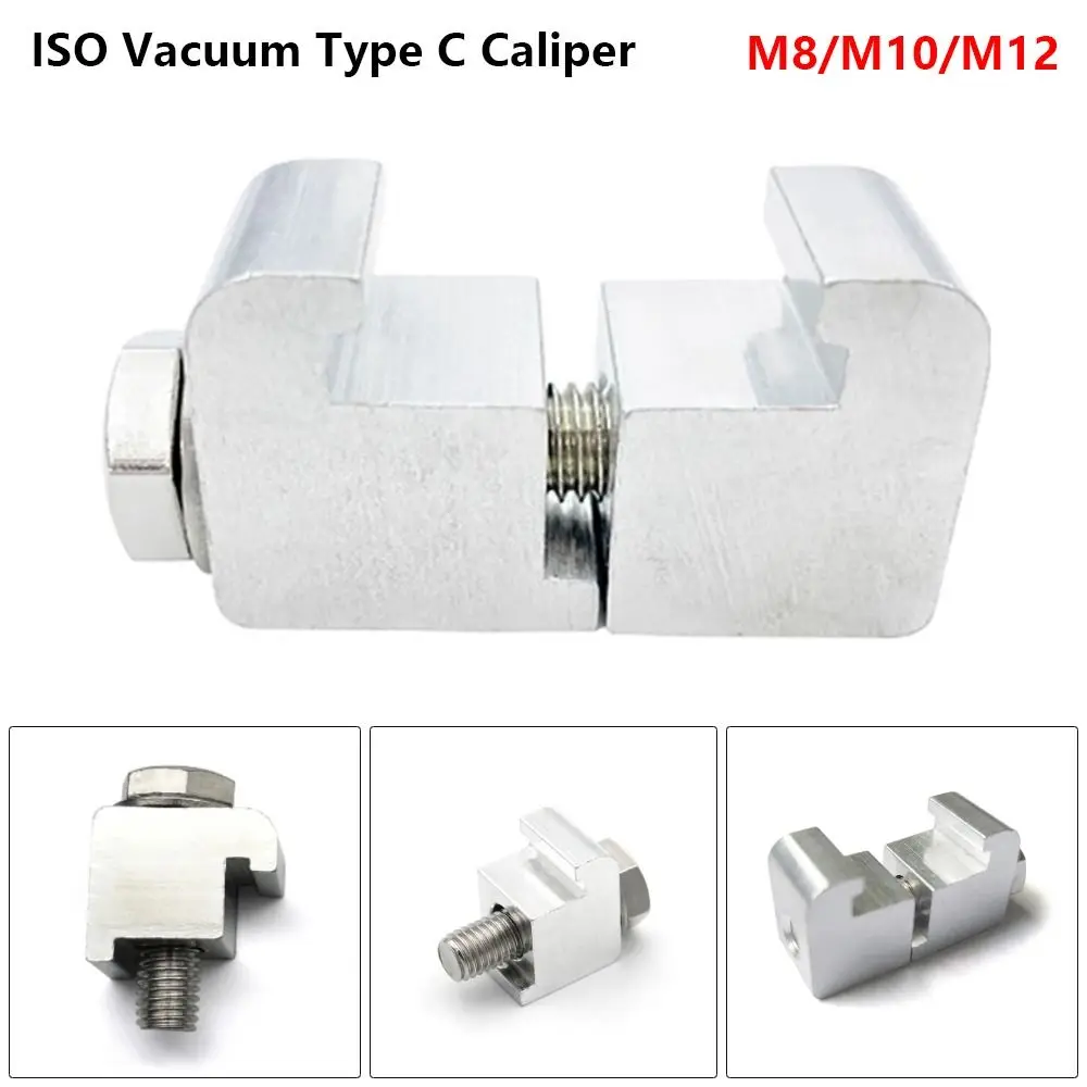 1Pcs M8 M10 M12 ISO Vacuum Flange Clamp Stainless Steel Bolt Aluminum Alloy Vacuum Flange Caliper High Hardness Smooth Surface