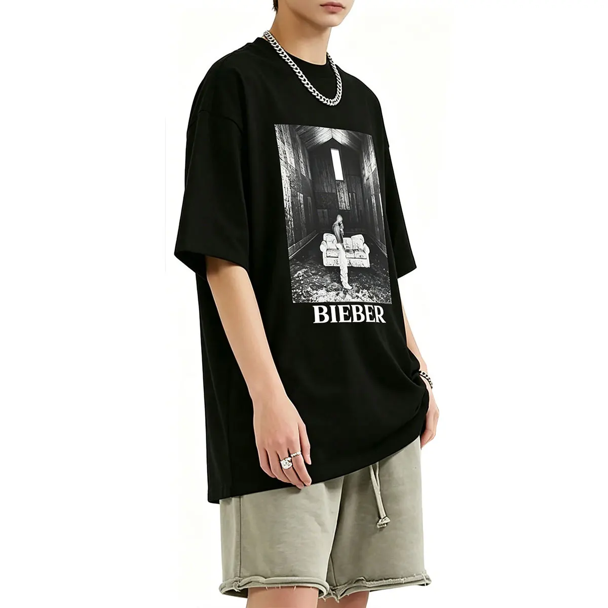 

Justin Bieber Coachella 2026 T-shirt Summer New Vintage Loose Fashion Y2k Men's Women's T Shirt Oversized Short Sleeve Fan Gift
