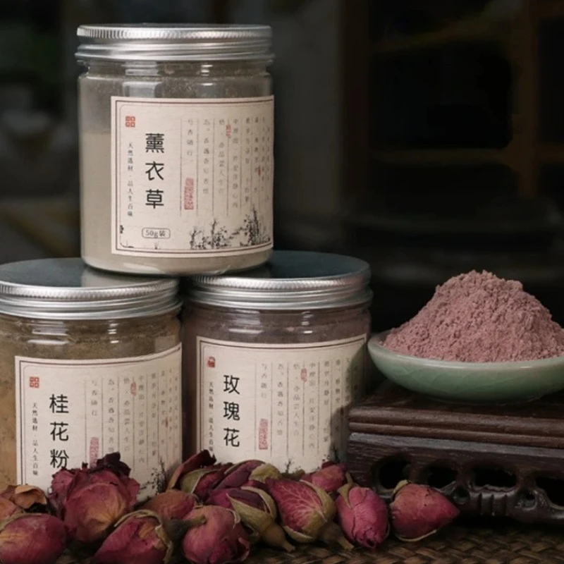 50g Natural Plant Incense Powder Rose/jasmine/lavender Handmade Thread/tray/tower/seal/electronic Incense Making Raw Materials