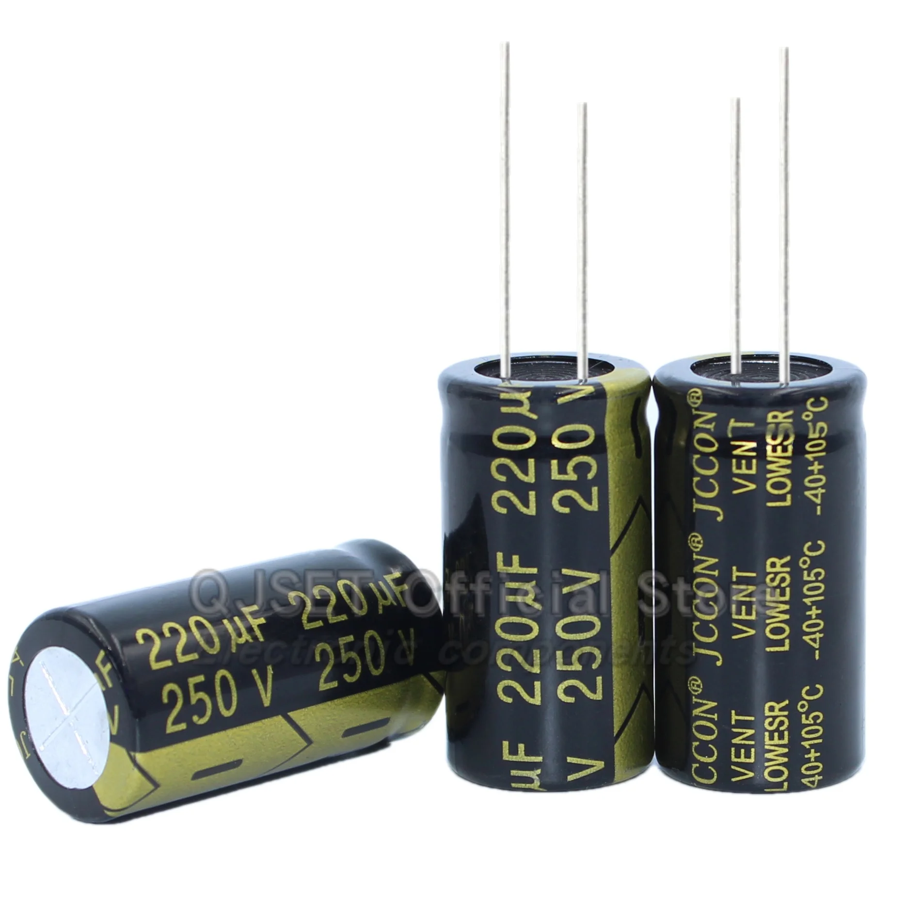 JCCON High Frequency Capacitor 250V 22UF 100UF 220UF 330UF Switching Power Supply Adapter Inverter Electrolytic Capacitor 250V