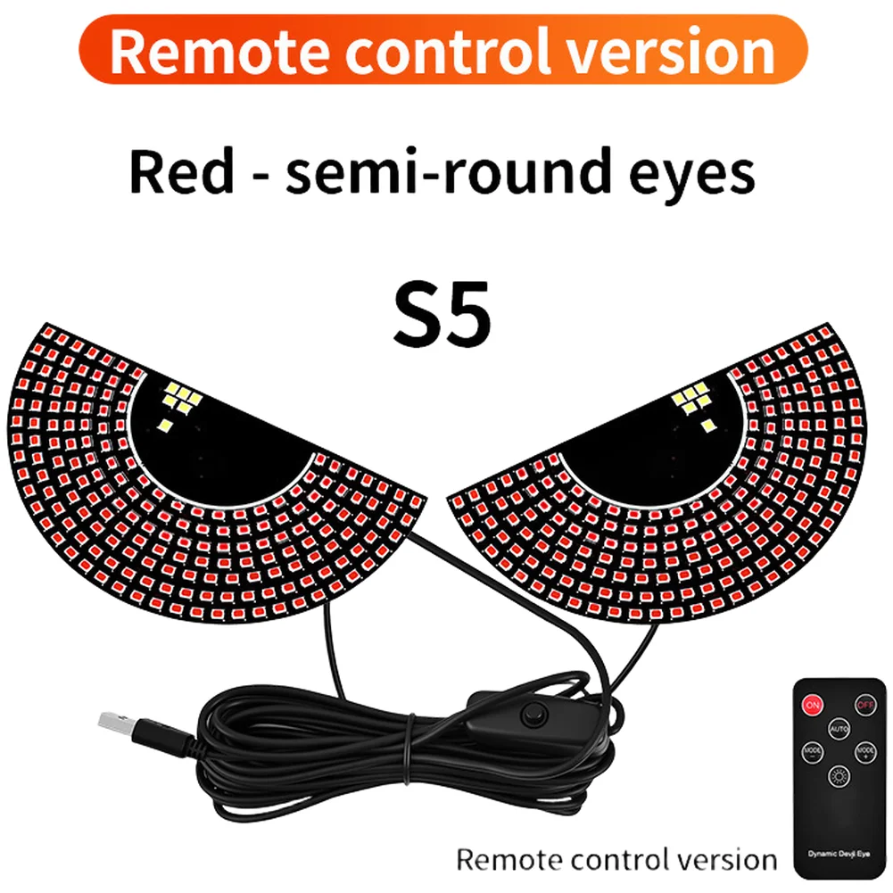 LED Eye Symbol Sticker for Car Rear Window with Remote Control Offering 14 Modes to Fit SUVs Sports Cars and Standard Vehicles