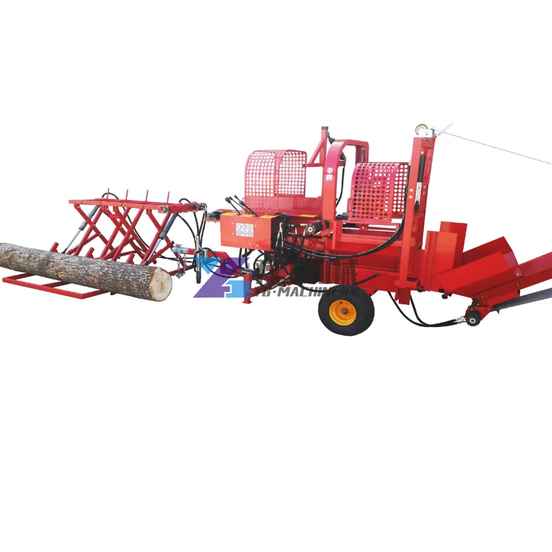 Chainsaw Type Forest Wood Machine Wood Cutting Machine Hydraulic Wood Splitting Processor 19hp Diesel Motor with 600mm Log Dia.