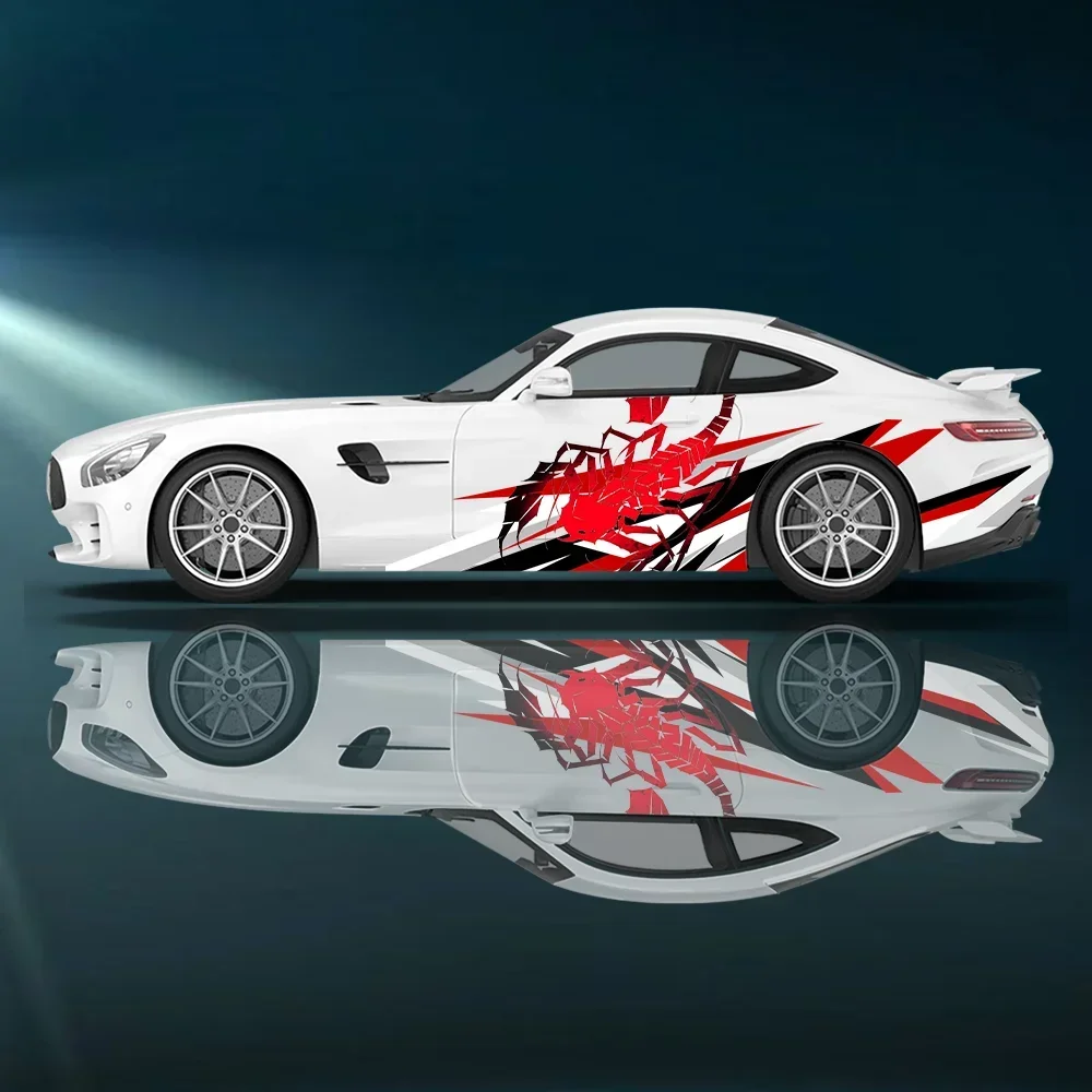 

Animal Scorpion Line Car Vinyl Wraps Decal Self-adhesive PVC Anti Scratch Sticker Suitable for Trucks SUV Decor Auto Accessories