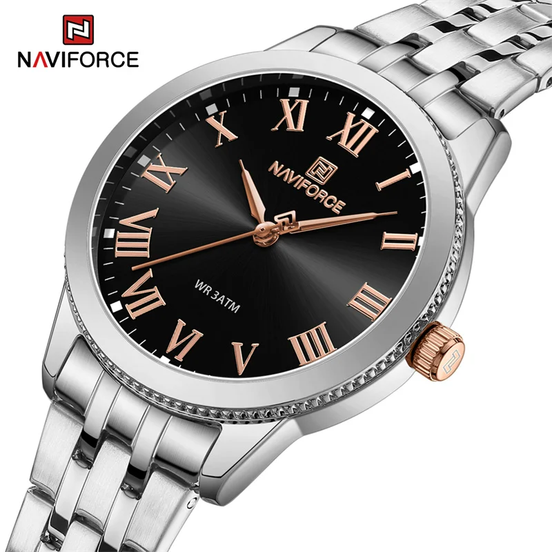 

NAVIFORCE Women Luxury Quartz Watches Stainless Steel Bracelet Casual Charming Waterproof Wristwatches Relogio feminino 2023 New