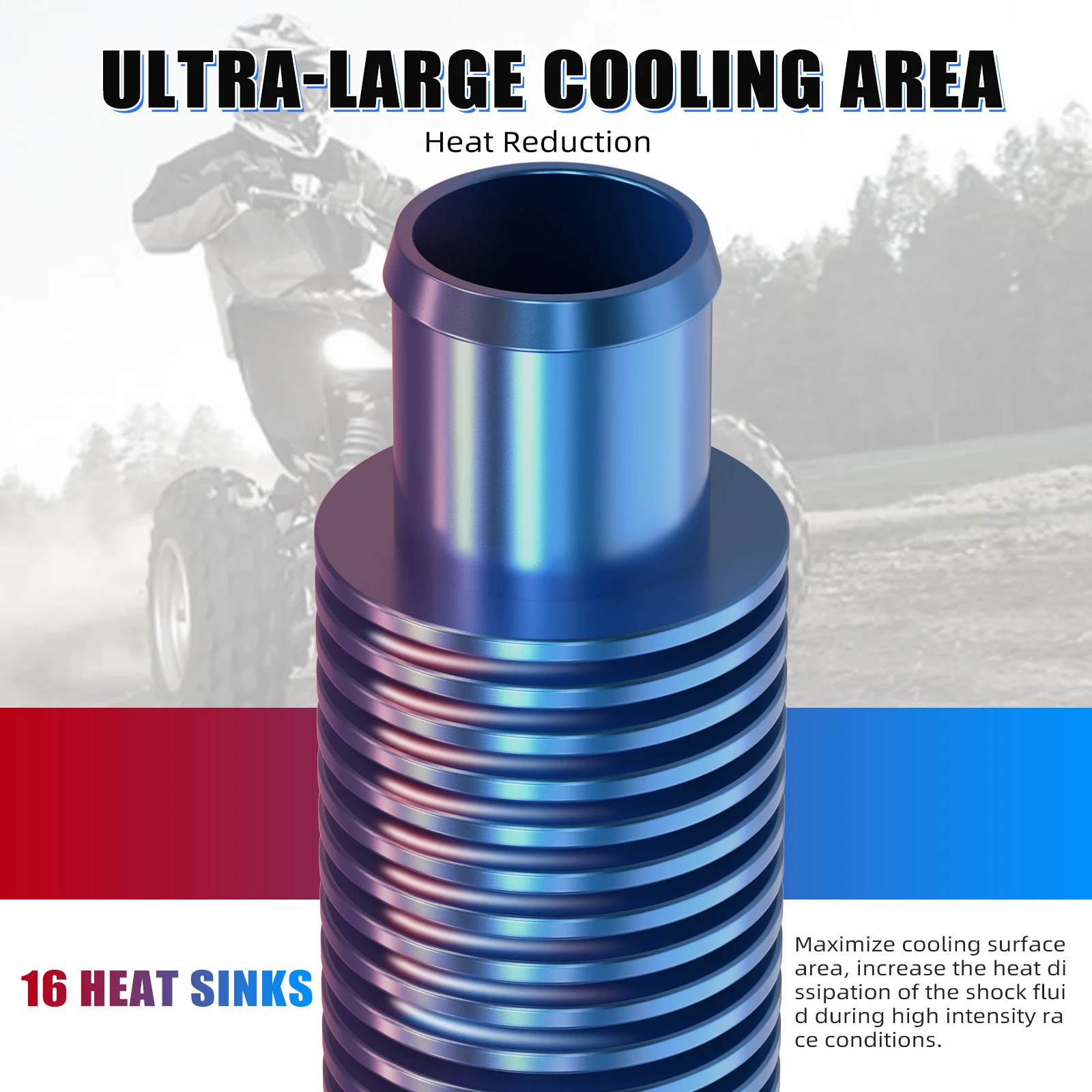 Universal ATV In Line Water Cooler Fit 0.76 "เส้นผ่านศูนย์กลางภายในท่อสําหรับ Yamaha Raptor 700 660 YFZ450 Banshee 350 Blaster 200