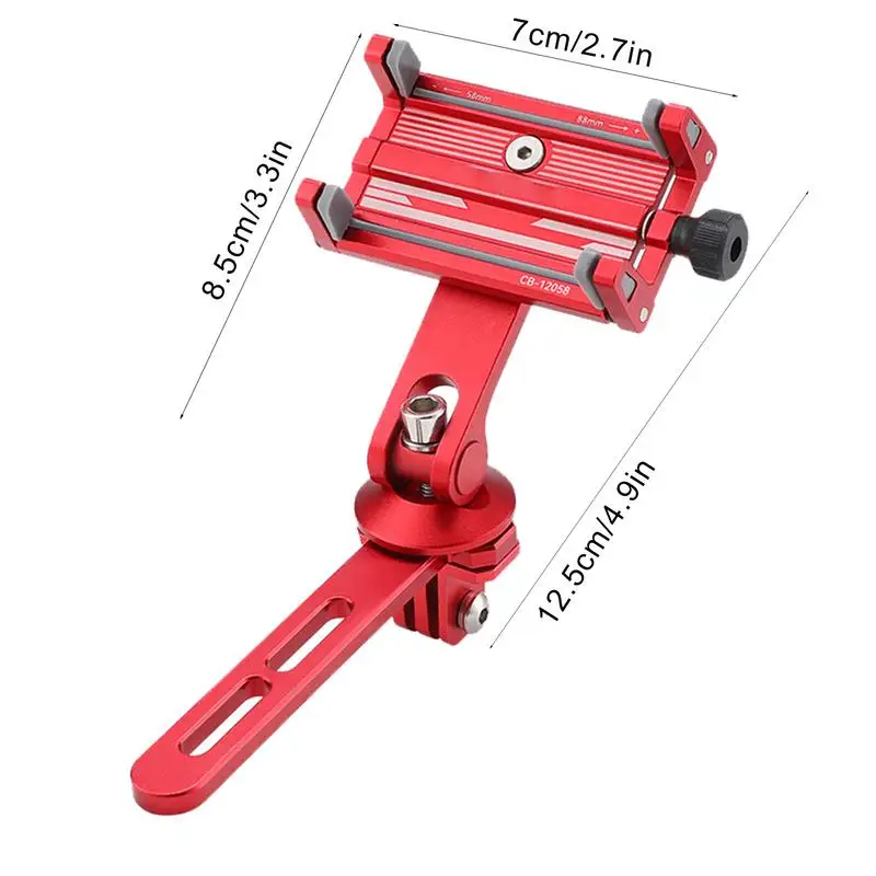 Motorcycle Phone Mount Adjustable Bike Phone Mount Portable Motorcycle Camera Clip Handlebar Smartphone Clamp For Outdoor