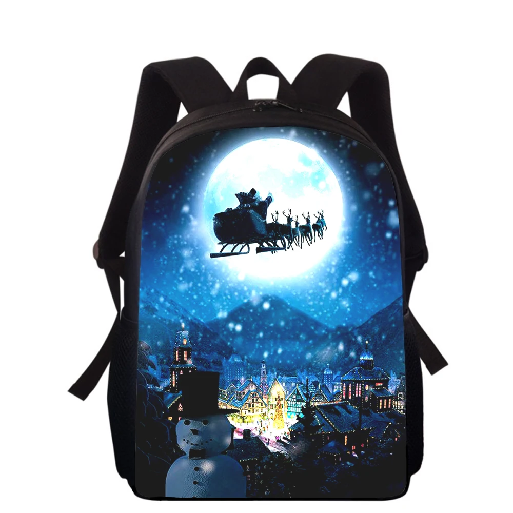 Christmas Santa Claus 16" 3D Print Kids Backpack Primary School Bags for Boys Girls Back Pack Students School Book Bags