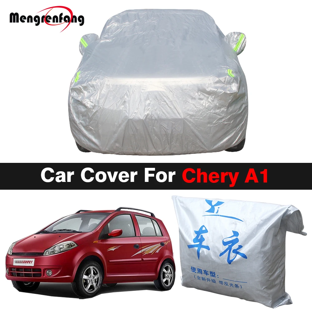 Full Car Cover Anti-UV Sun Rain Snow Dust Resistant Cover Windproof For Chery A1 A113 DR2 Arauca Campus Ego Kimo J1 Face Fresh