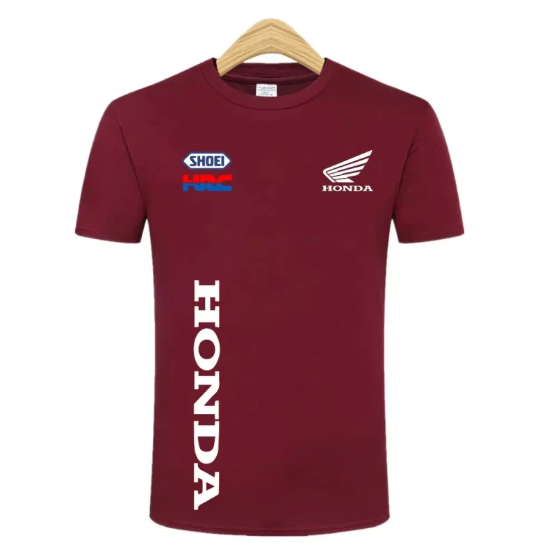 

Honda Off-road Motorcycle T-shirt Motorcycle T-shirt Hrc Short Sleeve 299 Double Soldier Cotton T-shirt Men's Tide Locomotive