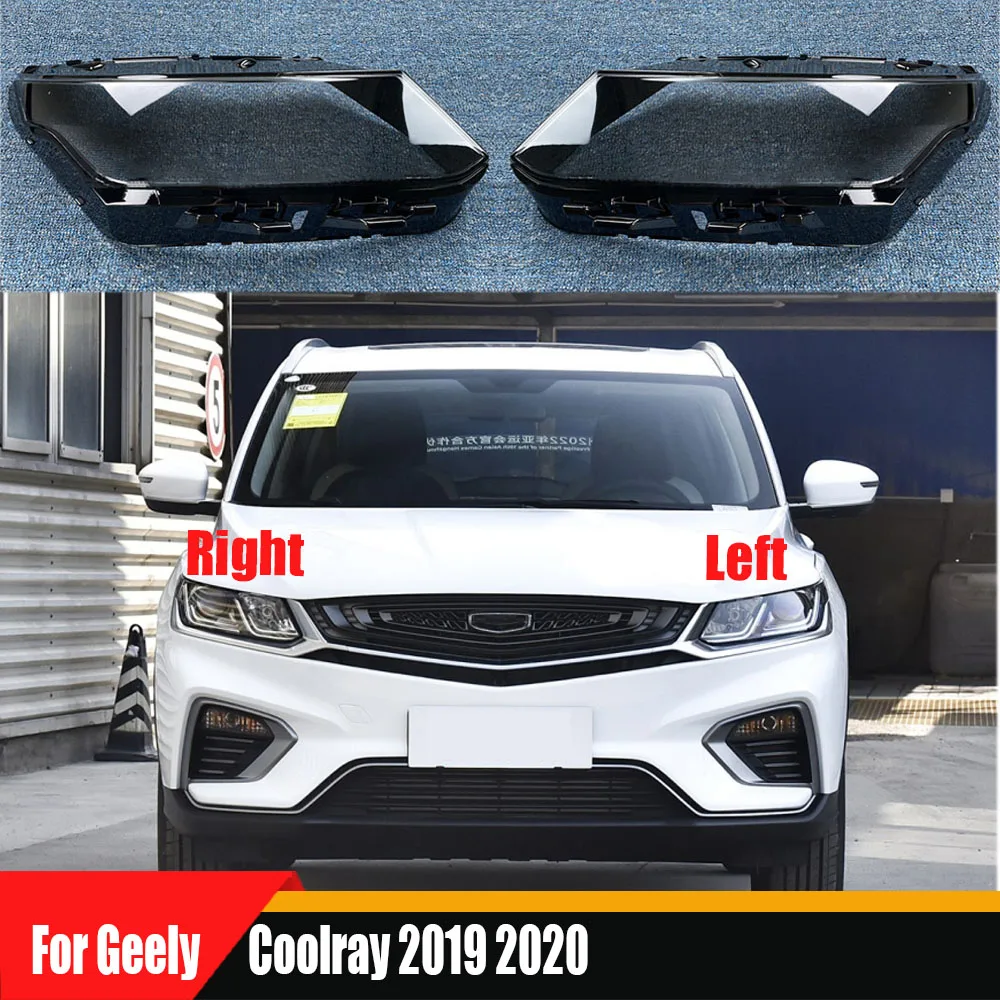 

For Geely Coolray 2019 2020 Headlight Cover Lens Transparent Lamp Shell Plexiglass Replace Original Lampshade