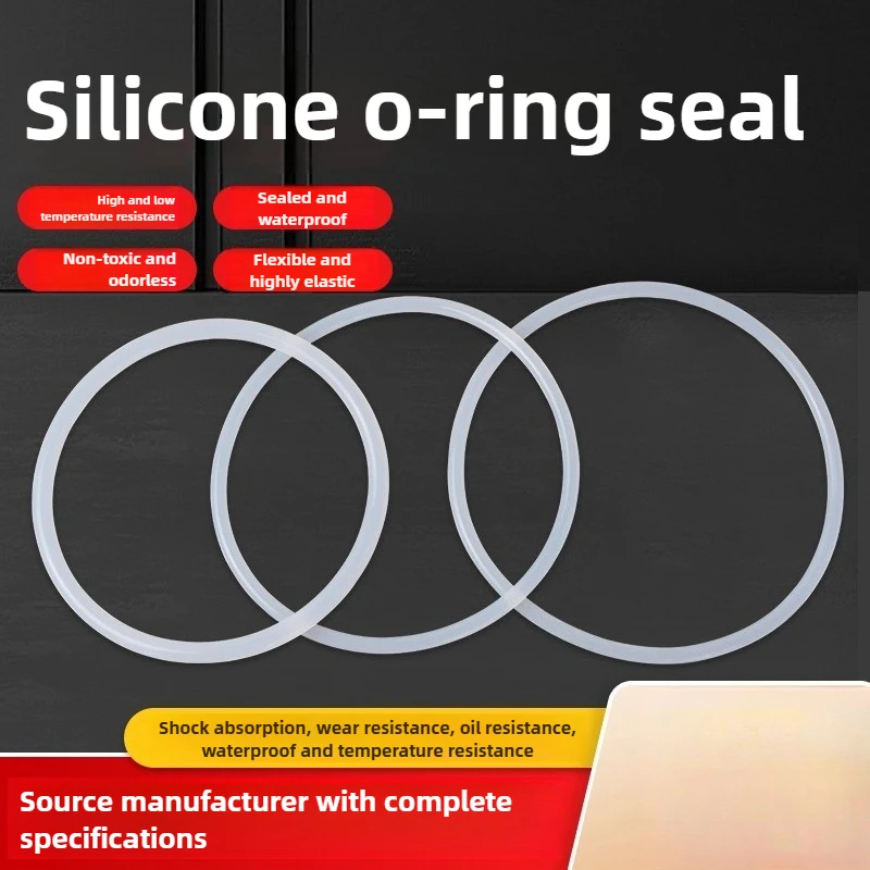 

Food-Grade Silicone O-Ring, Heat/Water Resistant, 1mm/2mm/3mm