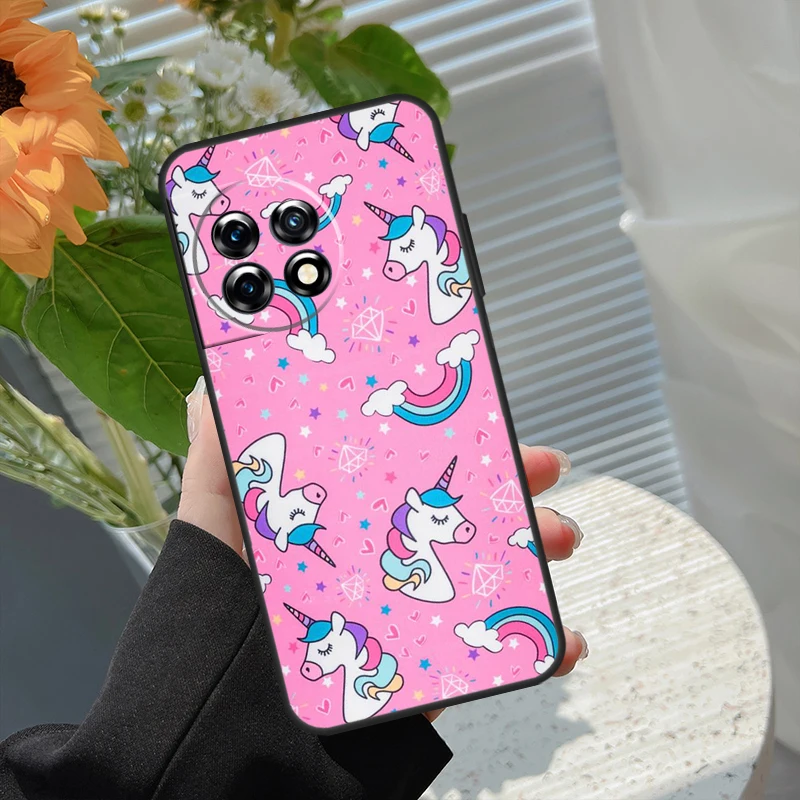 Custodia arcobaleno unicorno rosa per OnePlus 12R 12 13s 13R 13 11 10 10T 8T Nord 5 CE 2 3 4 Lite Nord N10 N20 N30 Cover